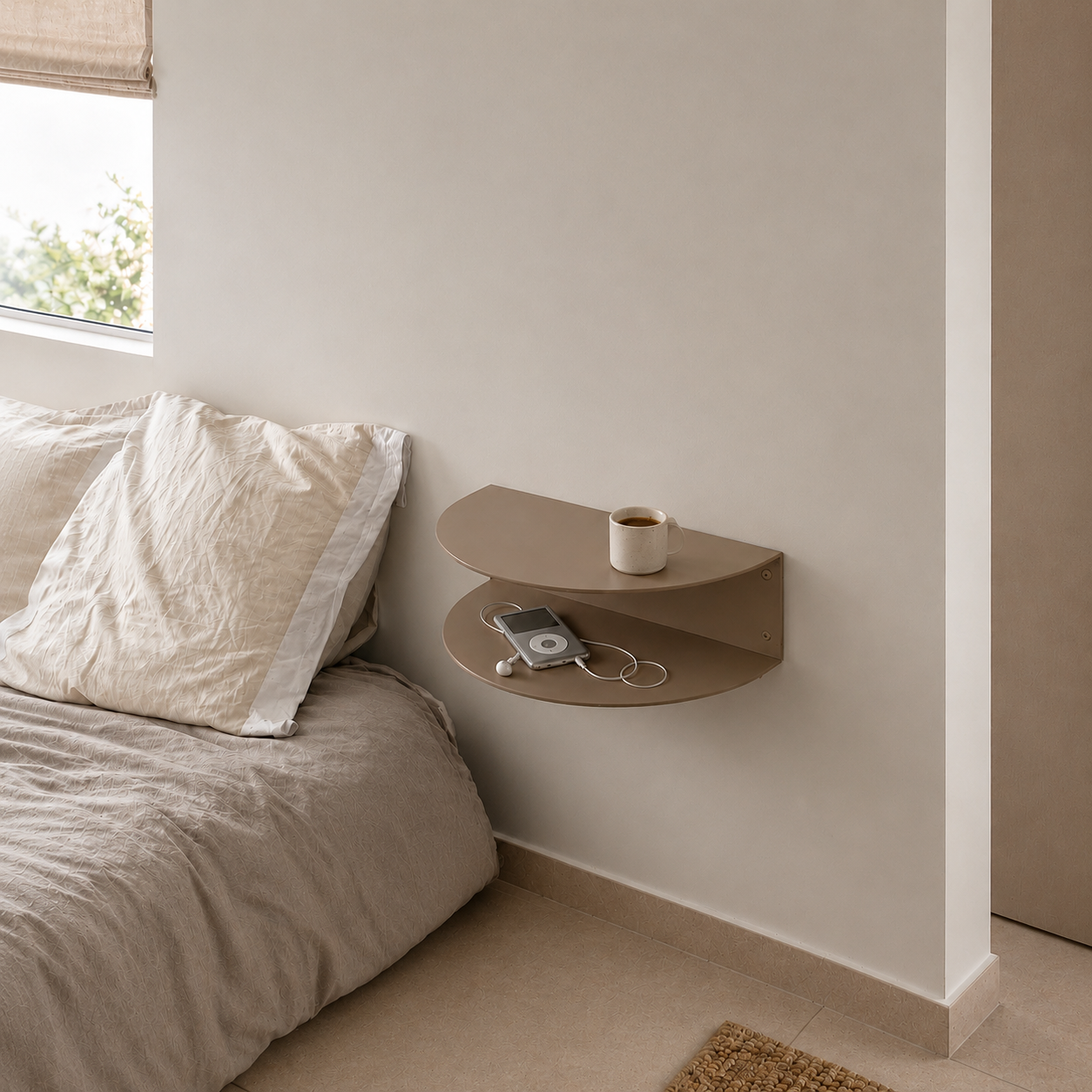 Cove 400 - Aluminium Nightstand